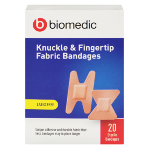 BIOMEDIC Bandage Fabric Knuckle/Fingertips 20 Count