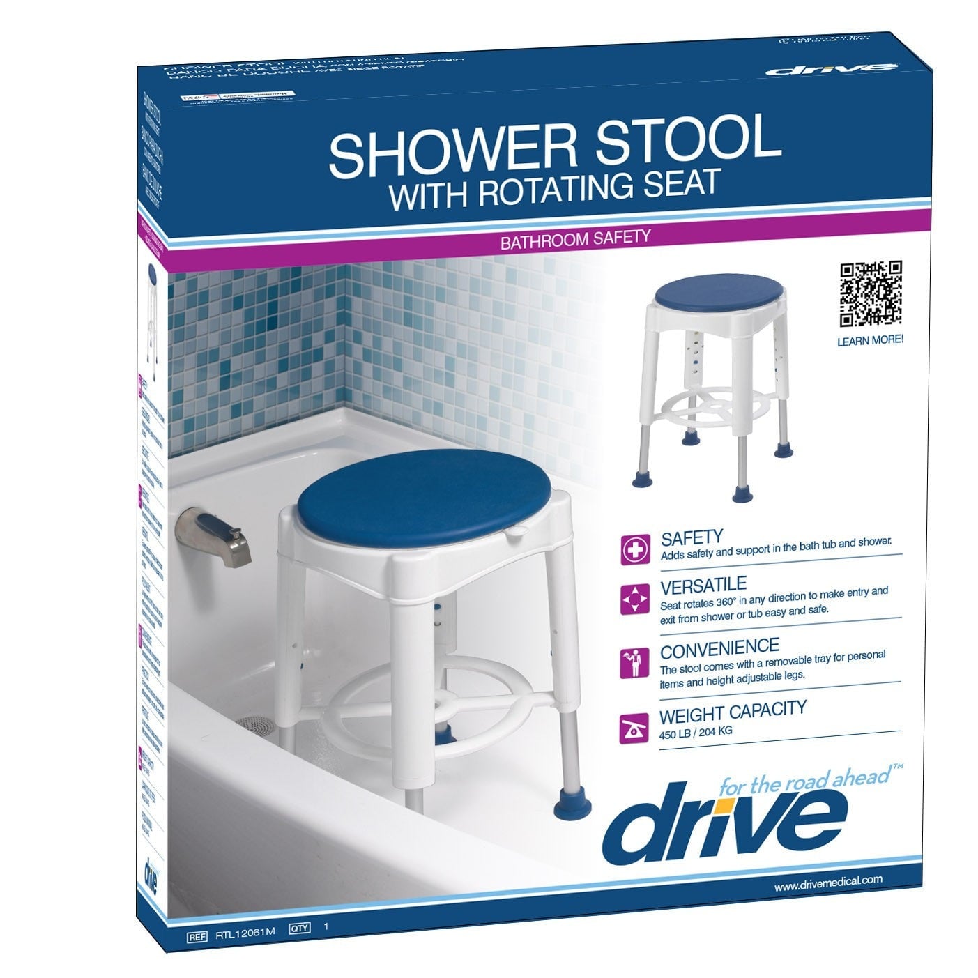 Drive Medical Shower Stool Swivel Rtl12061m