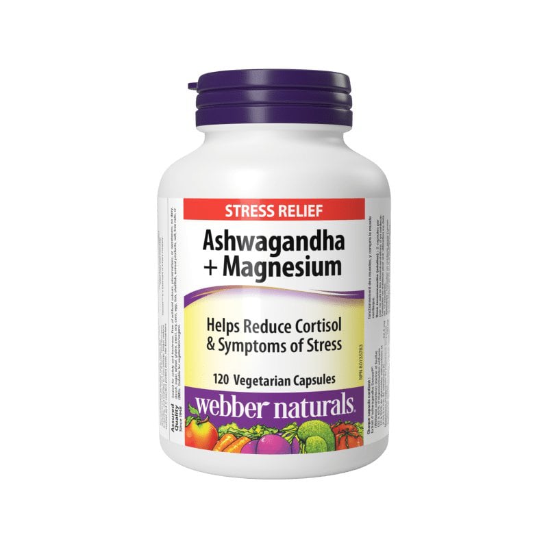 Webber Naturals Ashwagandha + Magnesium 120 Vegetarian Capsules - Image 2