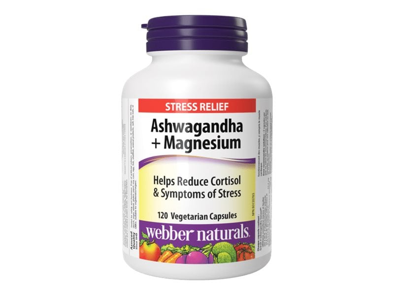 Webber Naturals Ashwagandha + Magnesium 120 Vegetarian Capsules - Image 3