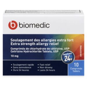 BIOMEDIC Allergy Cetirizine 10 mg 10 Tablets