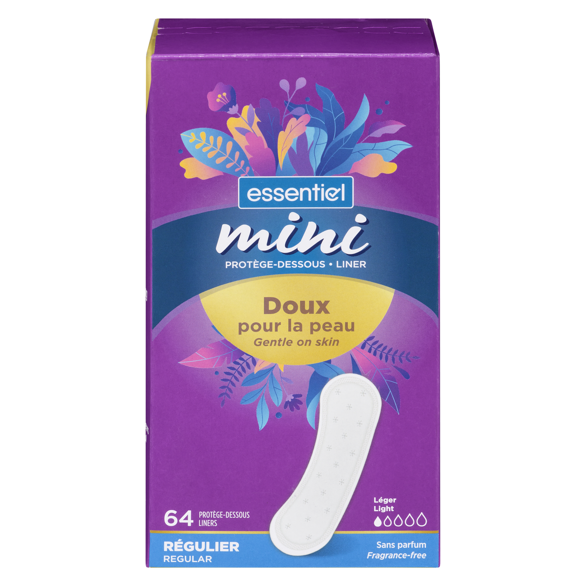Essentiel Mini Light Regular Liners 64 Count - Image 2