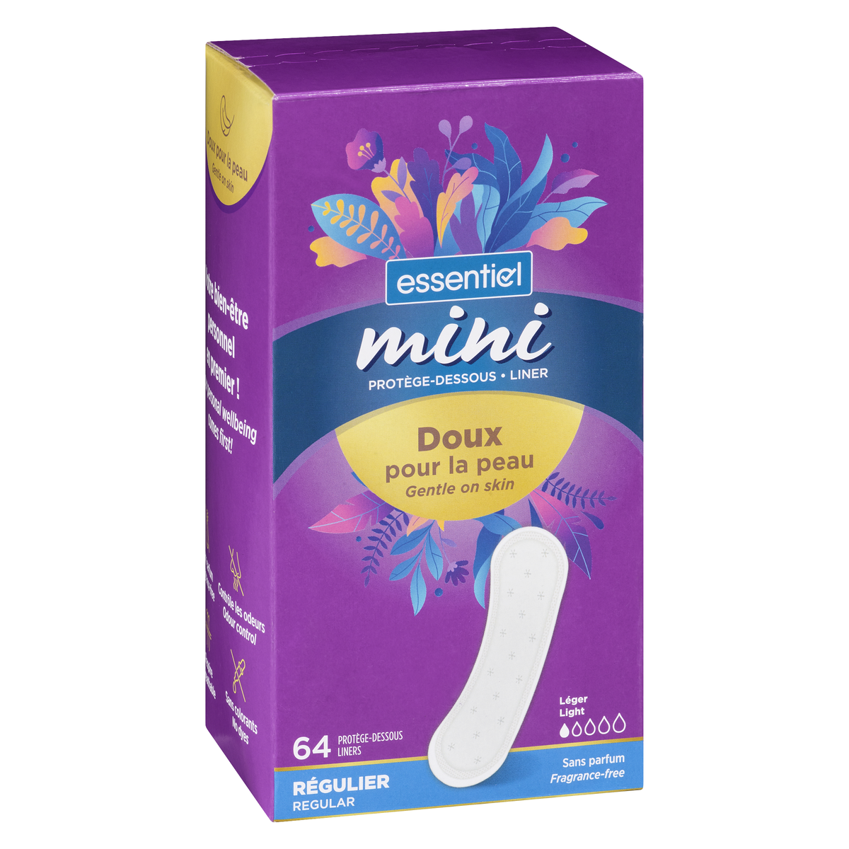 Essentiel Mini Light Regular Liners 64 Count - Image 3