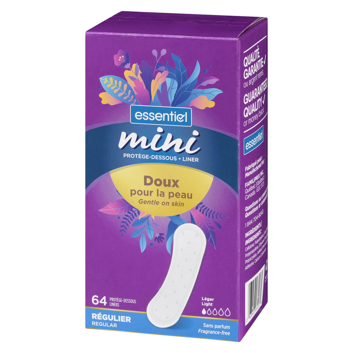 Essentiel Mini Light Regular Liners 64 Count - Image 4