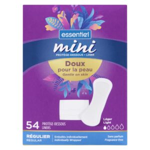 Essentiel Mini Light Regular Liners 54 Count