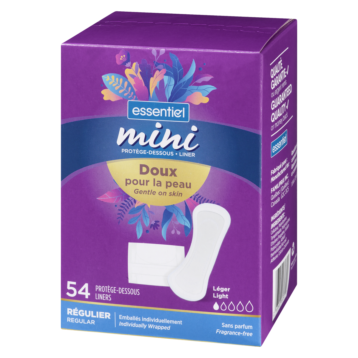 Essentiel Mini Light Regular Liners 54 Count - Image 4