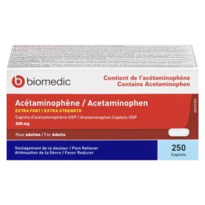 BIOMEDIC Acetaminophen 500 mg 250 Capsules