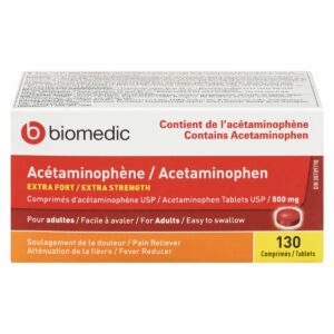 BIOMEDIC Acetaminophen Easy Swallow 500 mg 130 Tablets