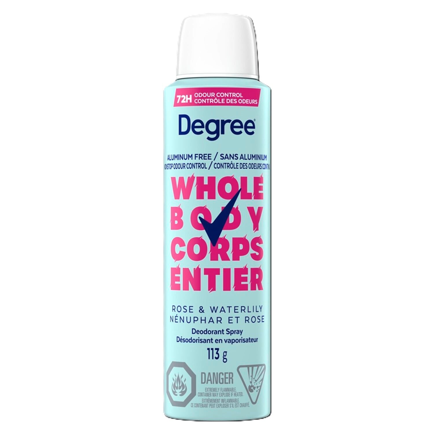 Degree Women Whole Body Deodorant Spray Rose+Waterlily 113 g
