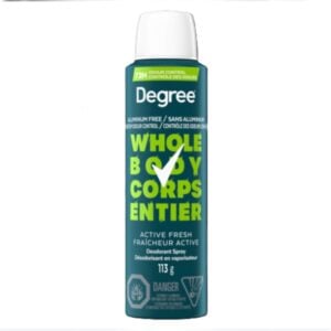 Degree Men Whole Body Deodorant Spray Active Fresh 113 g