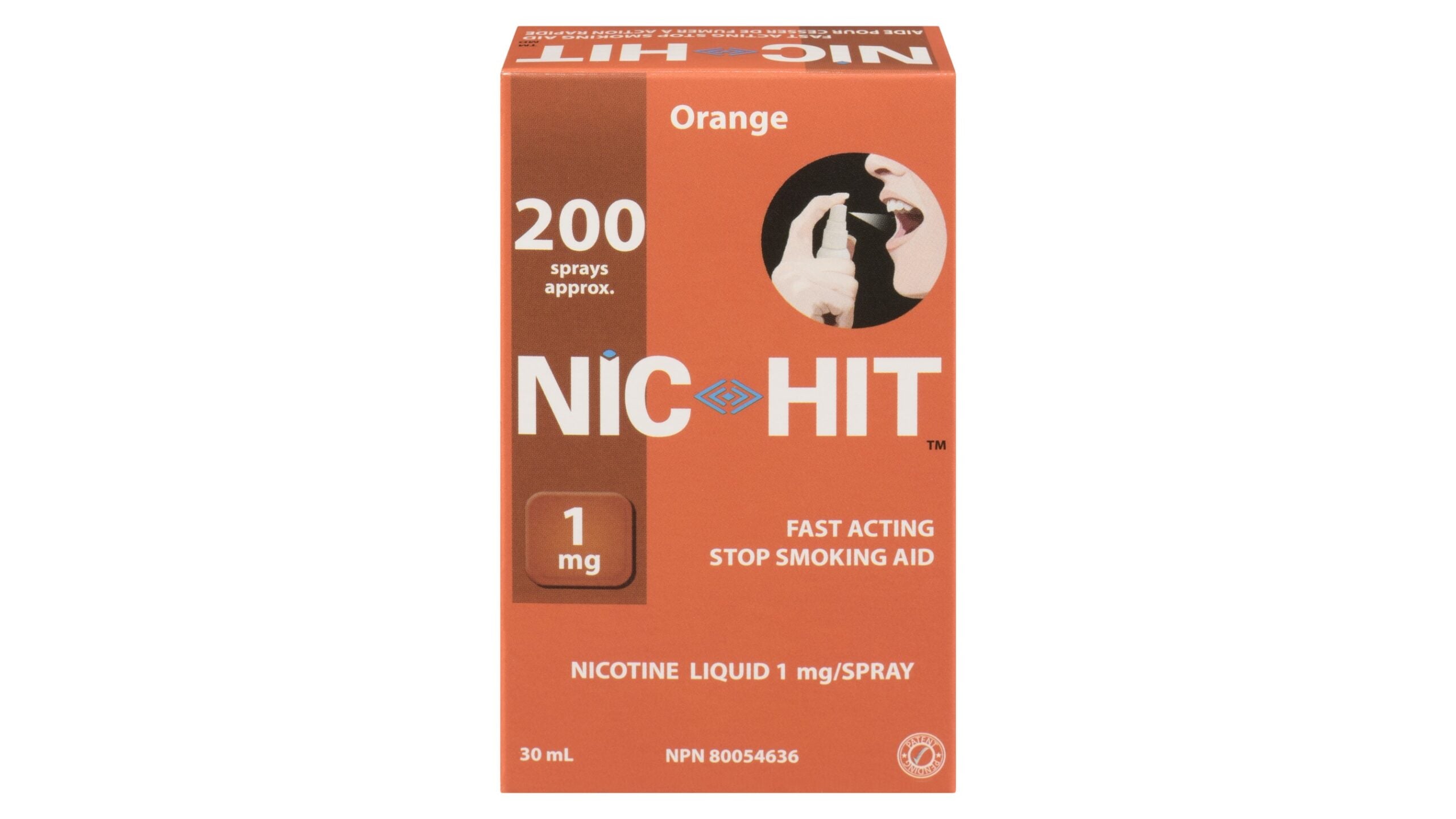 Nic-Hit Liquid Spray Orange 1 mg 30 mL