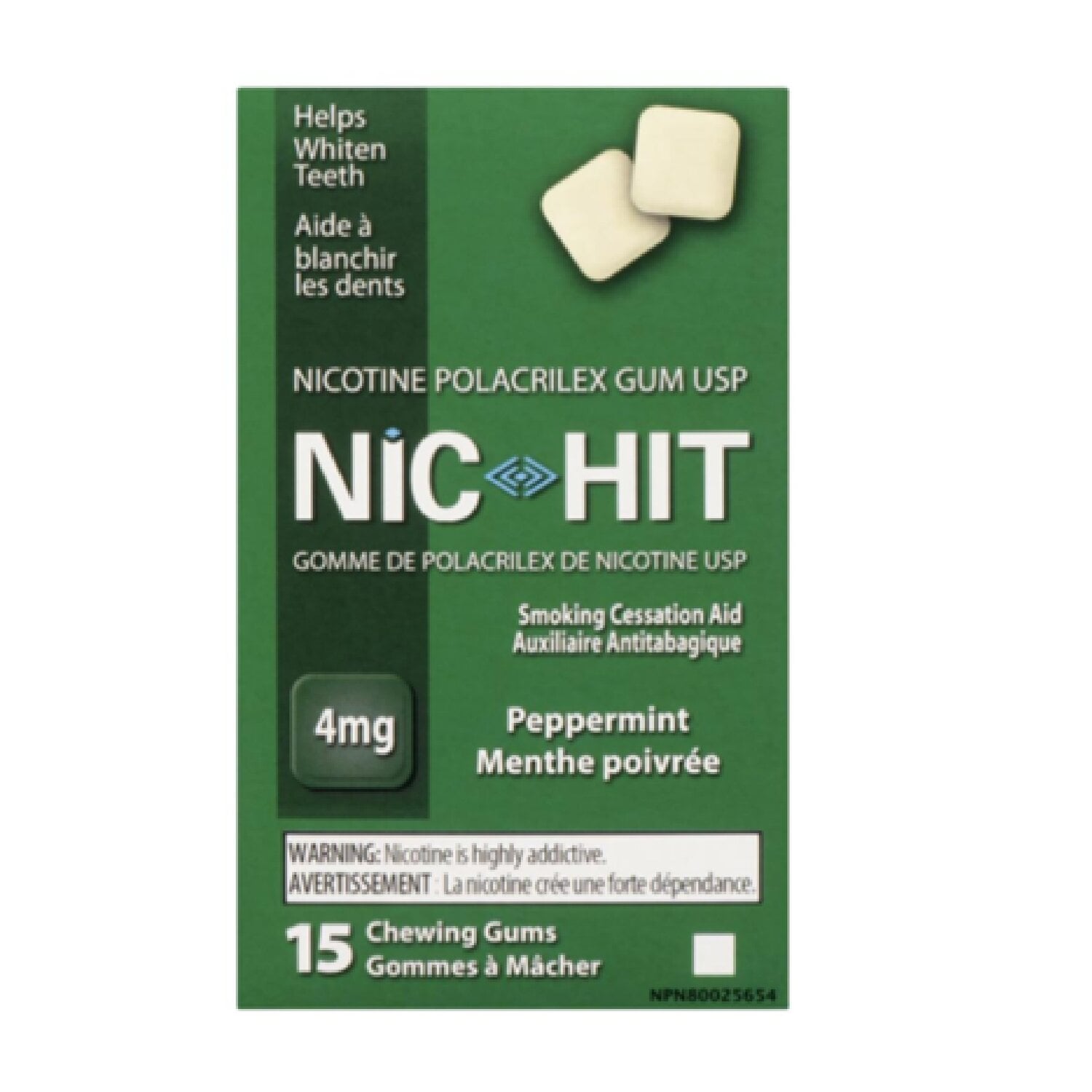Nic-Hit Peppermint Gum 4 mg 15 Pack