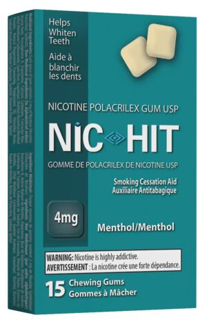 Nic-Hit Menthol Gum 4 mg 15 Pack