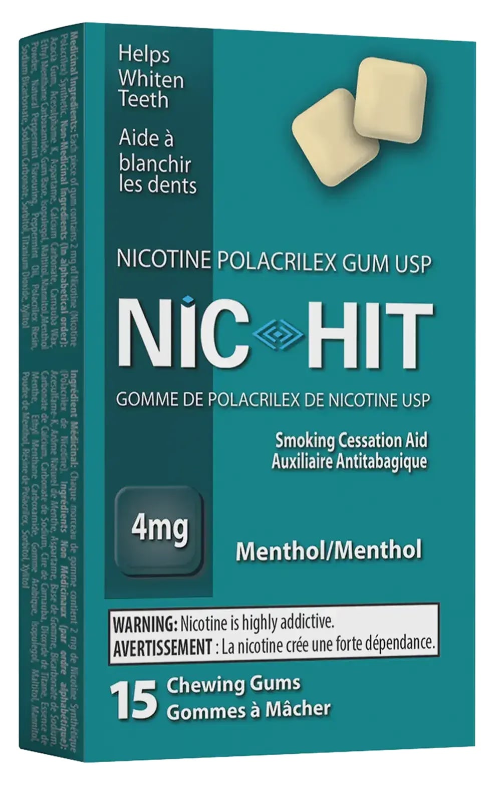 Nic-Hit Menthol Gum 4 mg 15 Pack