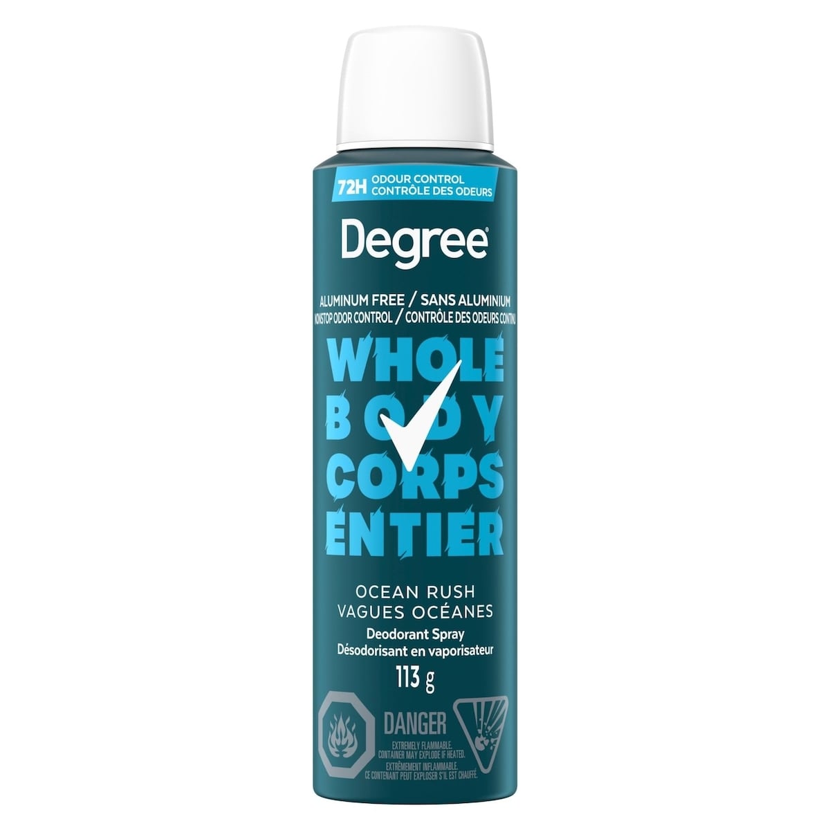 Degree Men Whole Body Deodorant Spray Ocean Rush 113 g