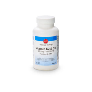 Western Family Vitamin K2/D3 120 mcg/1000IU 30 Count