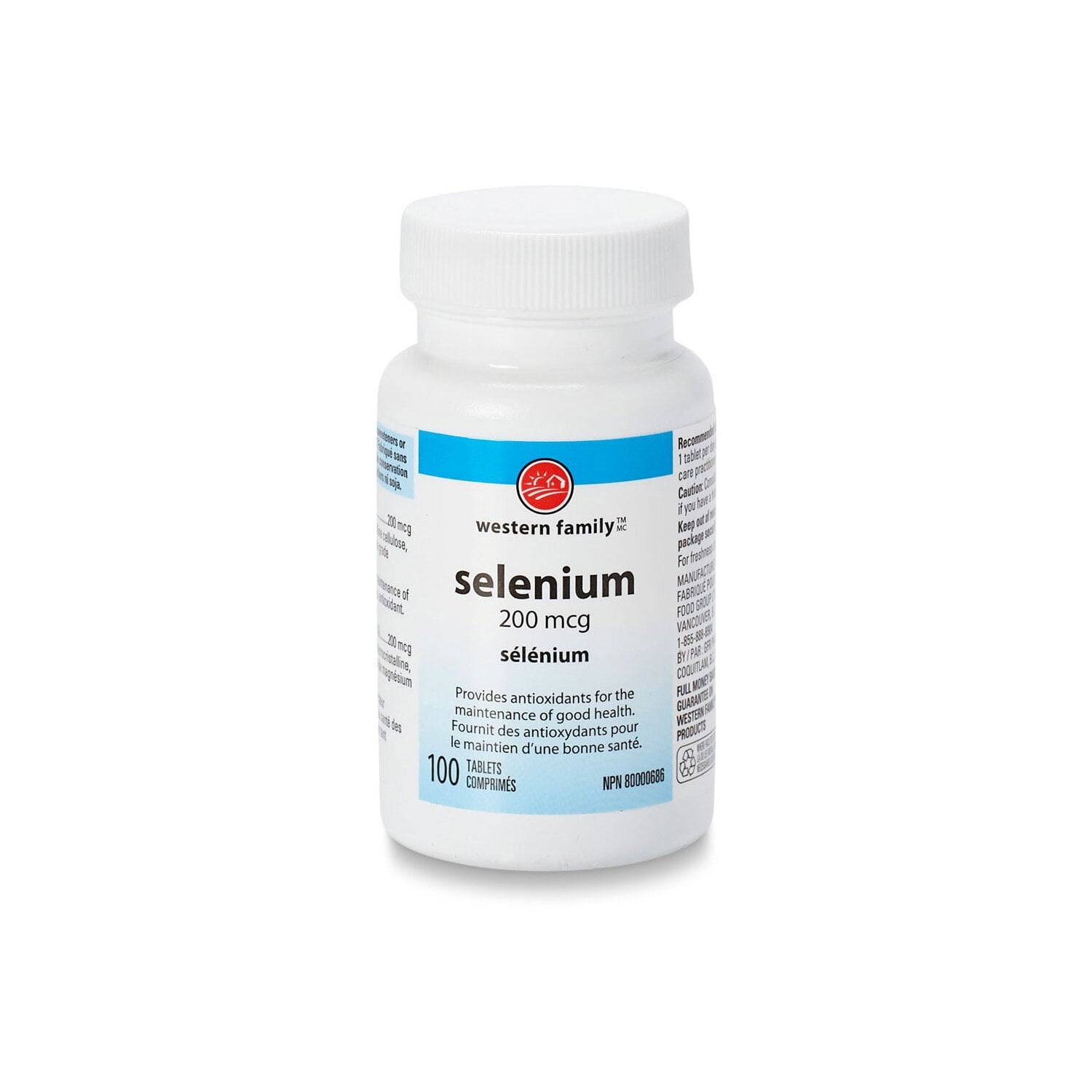 Western Family Selenium 200 mcg 100 Capsules