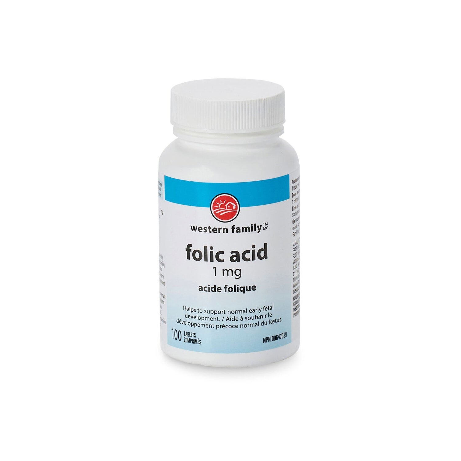 Western Family Folic Acid 1 mg 100 Capsules
