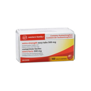 Western Family Acetaminophen 500 mg Easy Tablets 100 Tablets
