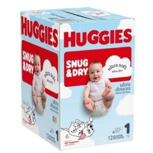 Huggies Snug N Dry Diaper Size 1 Giga 128 Pack