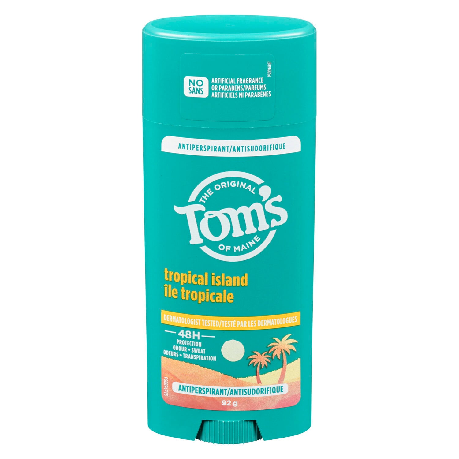 Tom's Of Maine Antiperspirant Men/Women Tropical Island 92 g