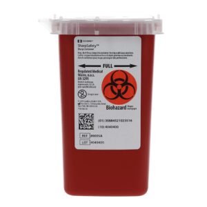 Covidien Kendall Phlebotomy Red Sharps Container 1QT