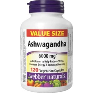 Webber Ashwagandha 6000 mg Vcap 120 Capsules