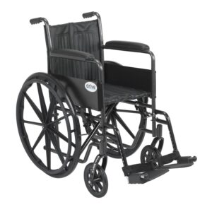 Drive Silver Sport 2 Wheelchair Swing Away Foot Rests 18 in