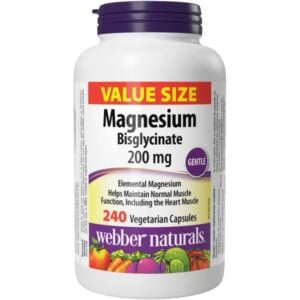 Webber Magnesium Bisglycinate 200 mg Vcap 240 Capsules
