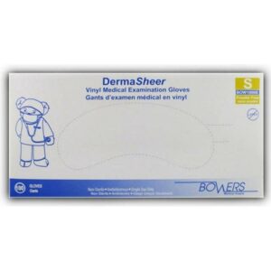 Bowers Derma Sheer Vinyl Glove Small 100/Box