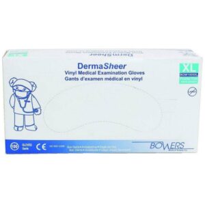 Bowers Derma Sheer Vinyl Glove Extra Large 100/Box
