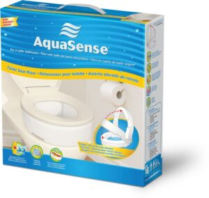 AquaSense Hinged Toilet Seat Riser Standard