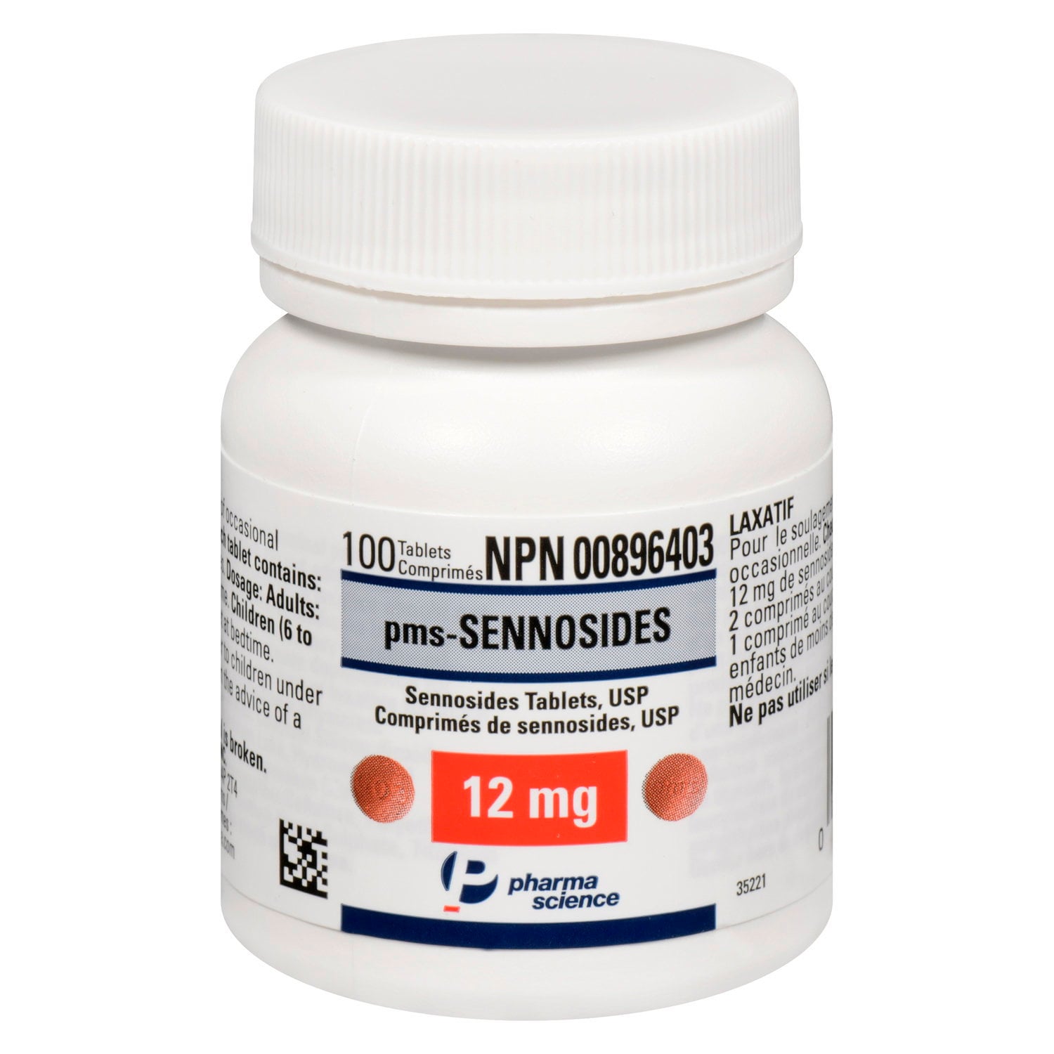 PMS Sennosides 12 mg 100 Tablets