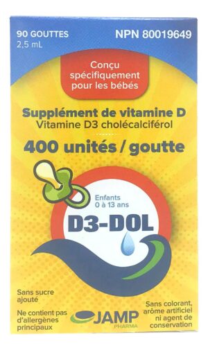 JAMP Pharma Vit D3 Dol 400 IU 2.5 mL 90 Ds