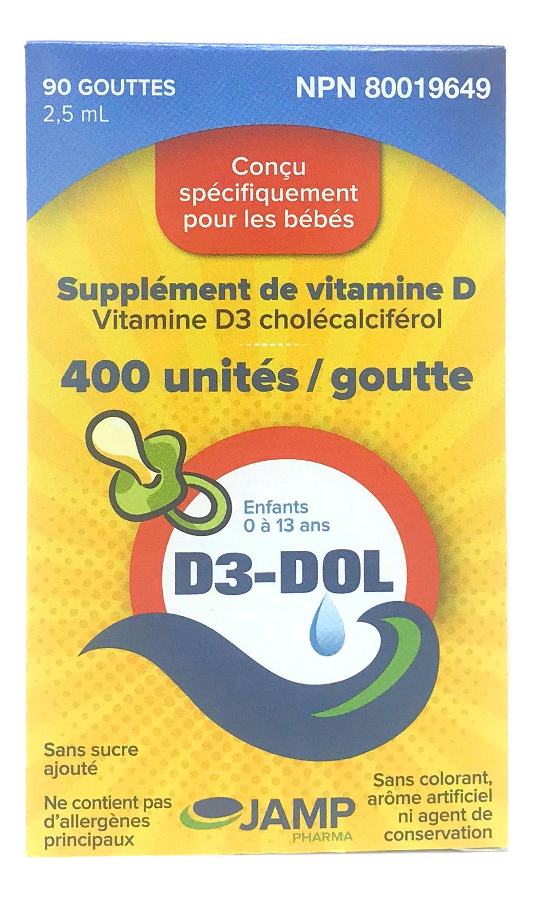 JAMP Pharma Vit D3 Dol 400 IU 2.5 mL 90 Ds