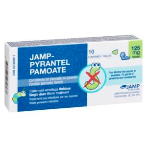 JAMP Pharma Pyrantel Pamoate 125 mg 10 Tablets