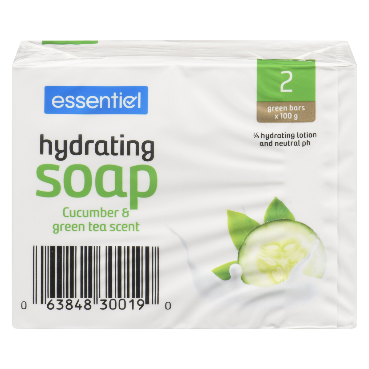 Essentiel Hydrating Bar Soap Cucumber Tea 2 x 100 g