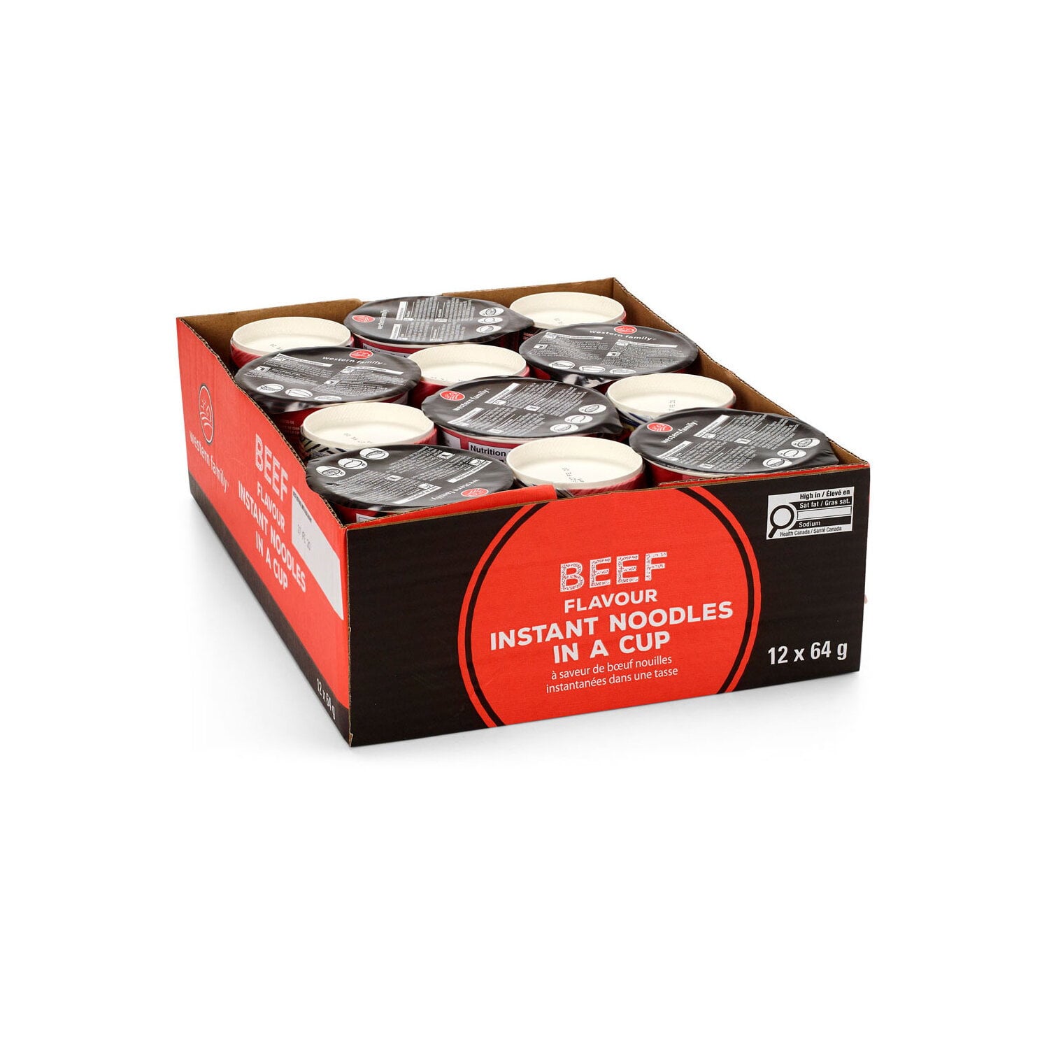 Western Family Instant Noodles Cup Beef 64 g