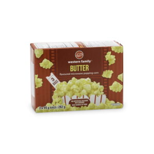 Western Family Microwave Popcorn Butter 3 x 94 g