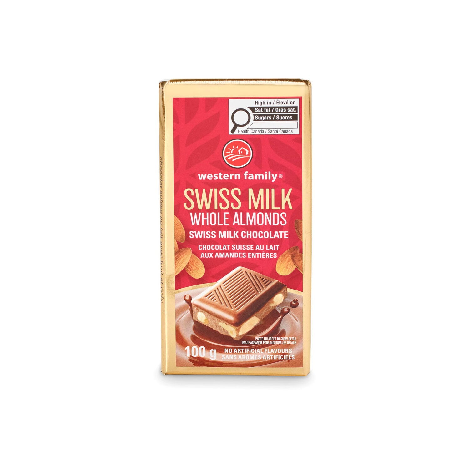 Western Family Swiss Milk Chocolate Bar With Almnd 100 g