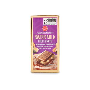 Western Family Swiss W Fruit & Nuts Choc Bar 100 g