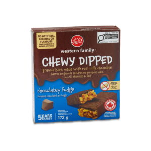 Western Family Dipped Chocolatey Fudge Granola Bar 172 g