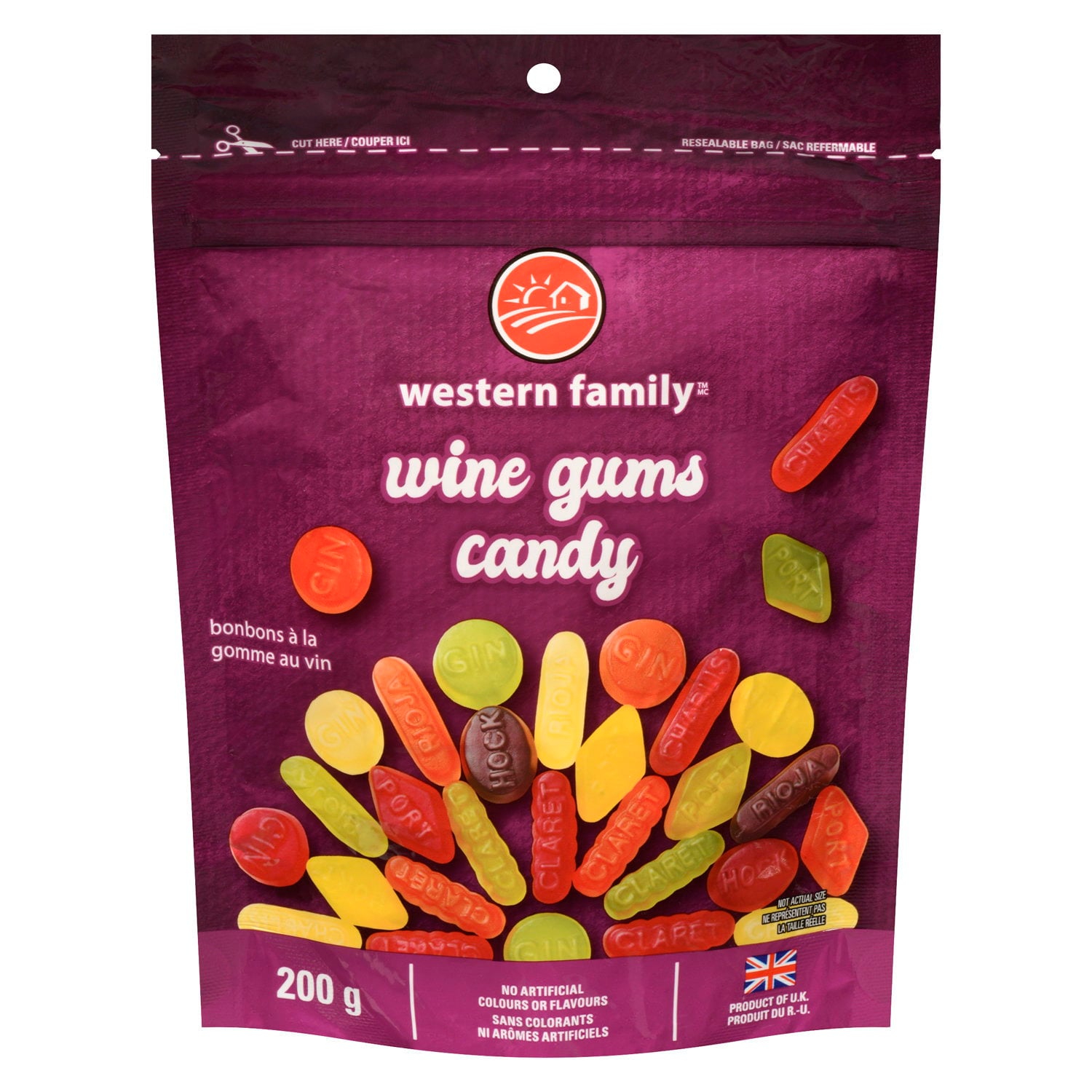 Western Family Wine Gums 200 g