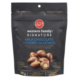 Western Family Milk Chocolate Covered Almonds 180 g
