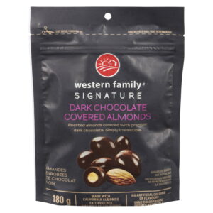 Western Family Dark Chocolate Covered Almonds 180 g