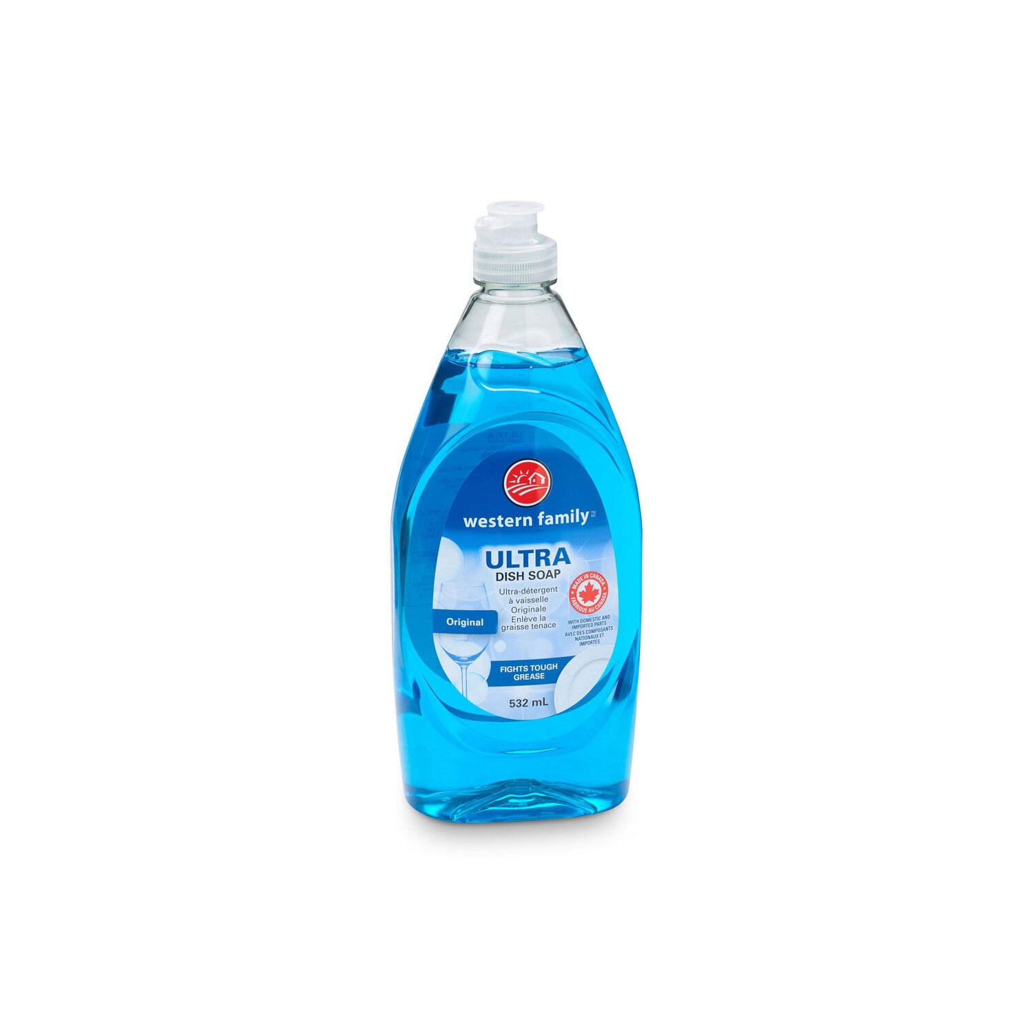 Western Family Ultra Liquid Dish Soap Original 532 mL