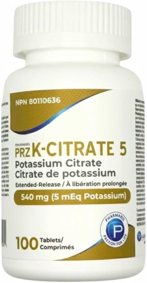 Prz K-Citrate 5 ER 540 mg 100 Tablets