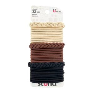 scunci Braided Neutral Elastics 32 Pack