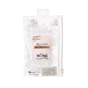 scunci Clear Polyband Elastics 300 Pack