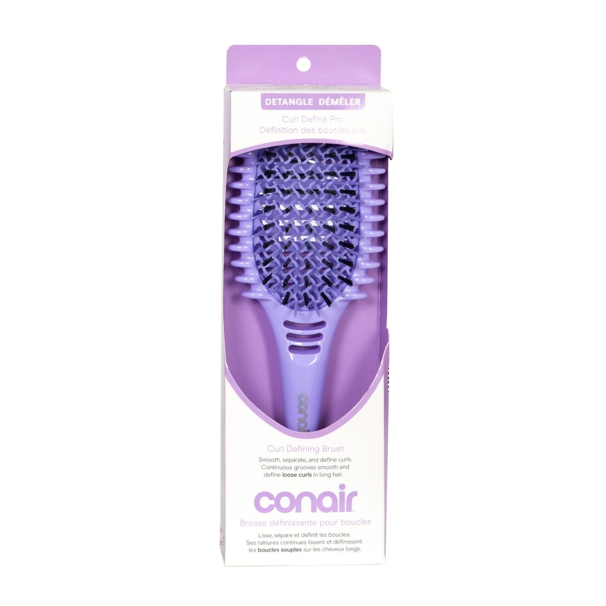 Conair Curl Define Pro Loose Curls Large Brush Purple